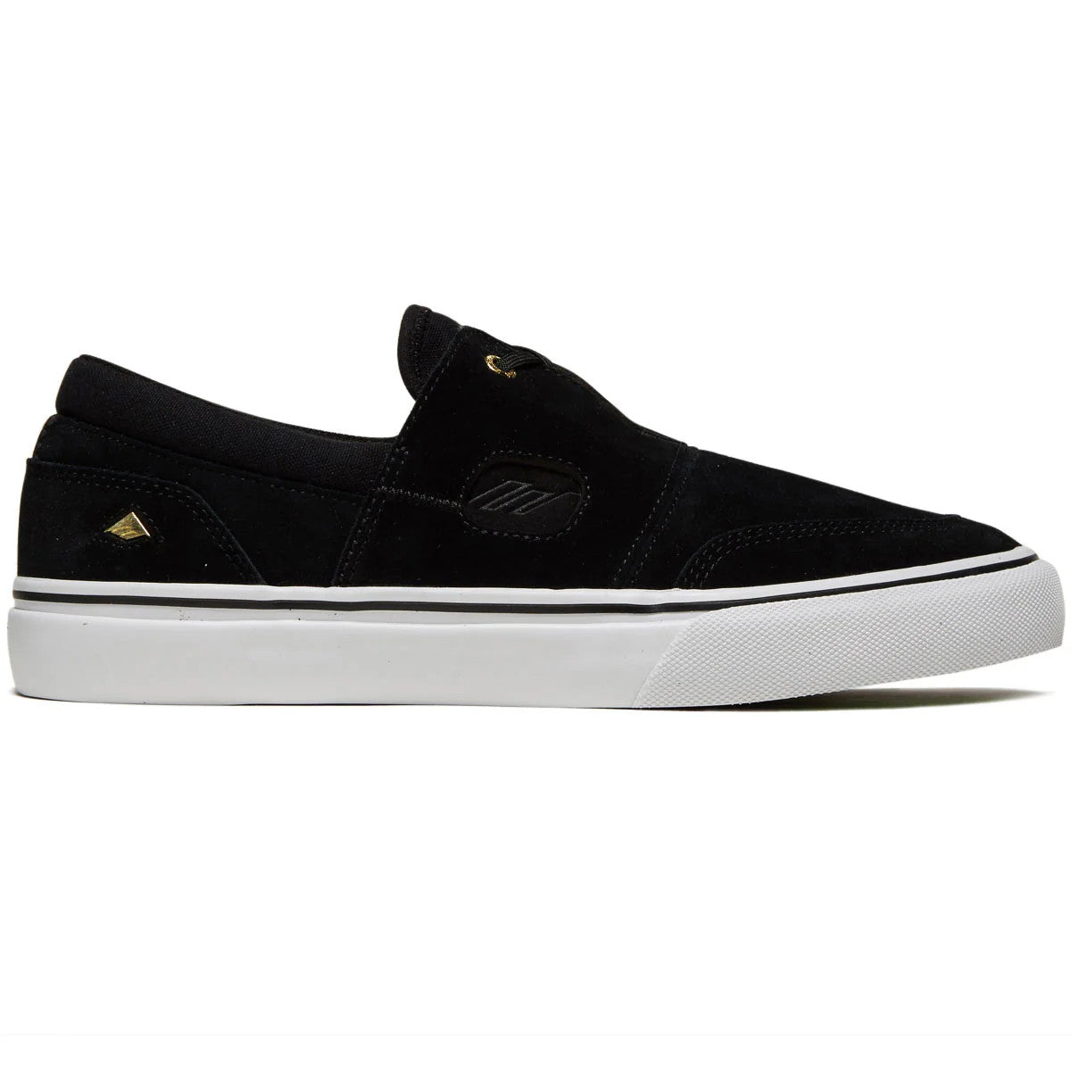 Emerica Servold Skate Shoes - Black/White/Gold