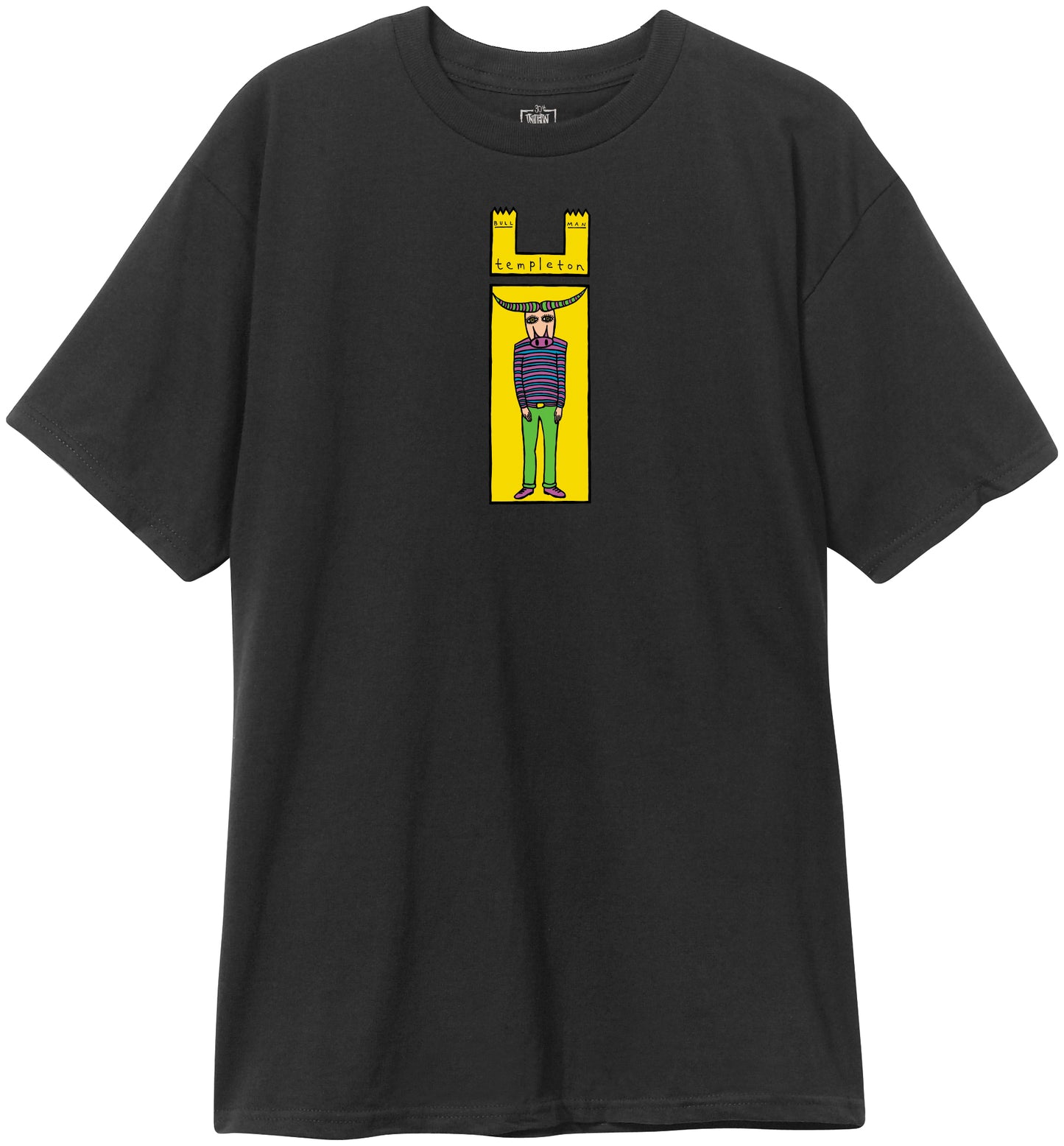 New Deal Templeton Bull Man T-Shirt (Black)