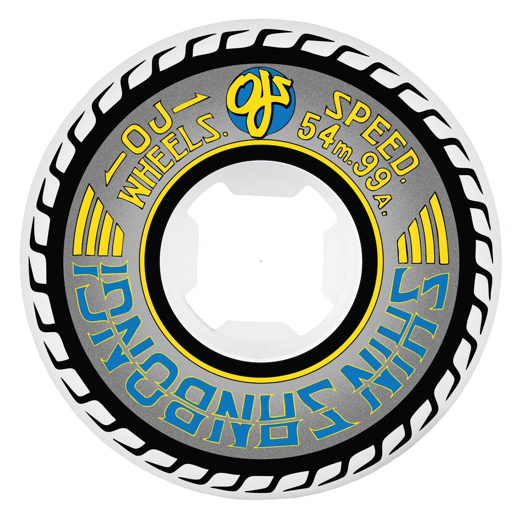 54mm Shin Sanbongi Mini Combos White 99a OJ Wheels – Old Skull