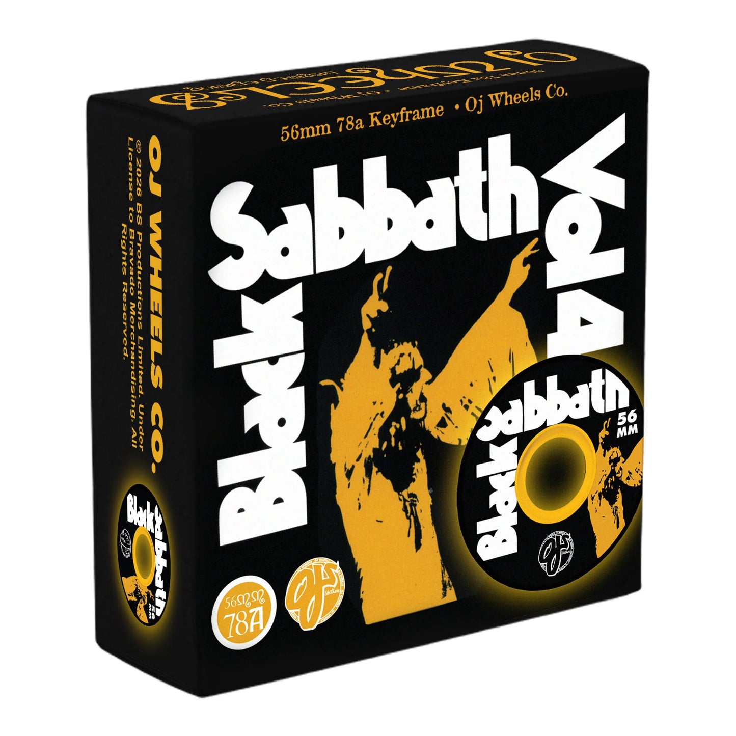56mm Black Sabbath Vol 4 Feyframe 78a OJ Skateboard Wheels