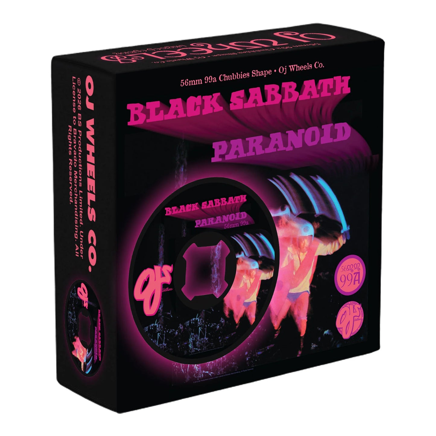 56mm Black Sabbath Paranoid Chubbies 99a OJ Skateboard Wheels