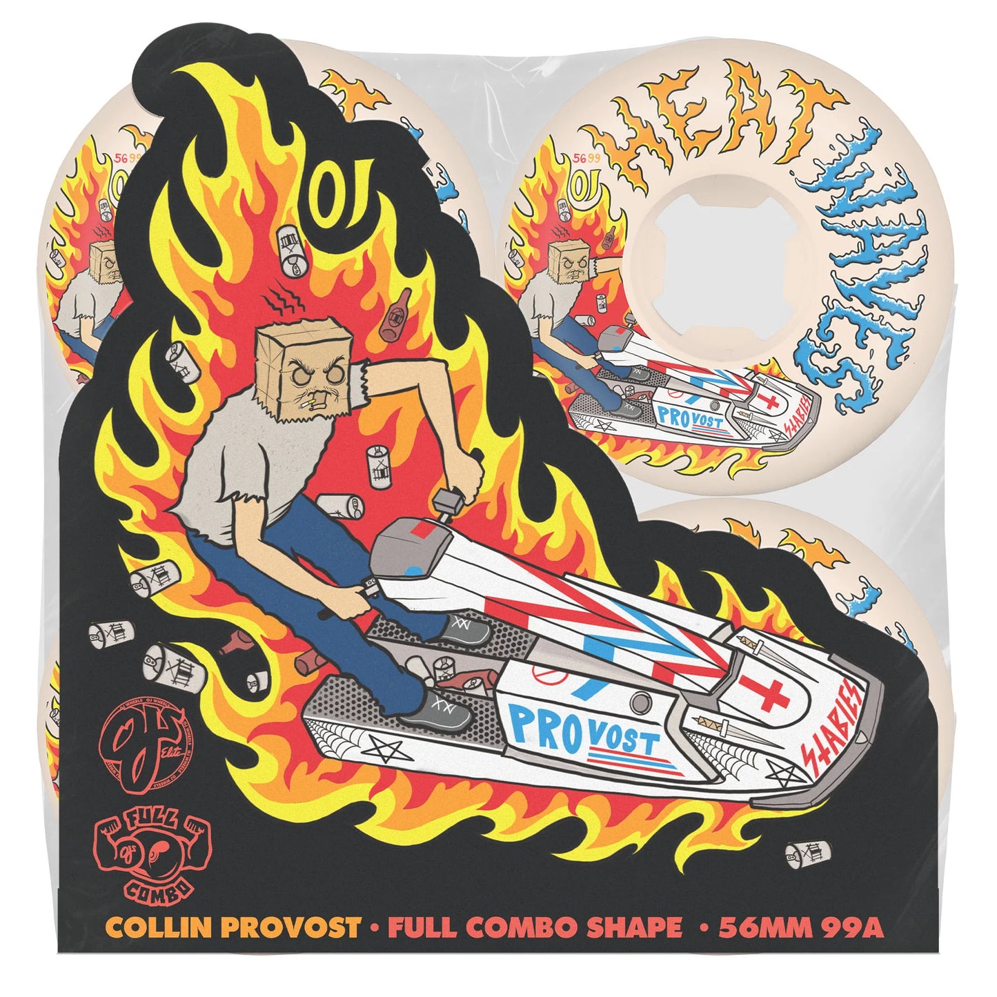 56mm Collin Provost Elite Full Combo 99a OJ Skateboard Wheels