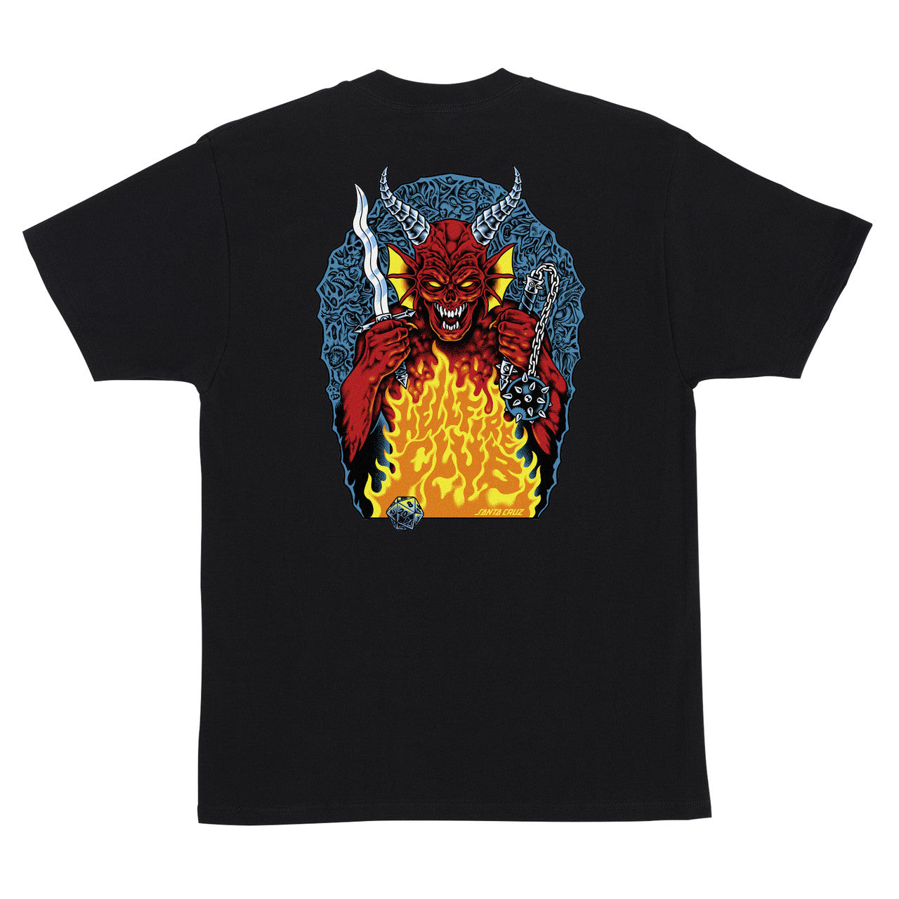 Santa Cruz Stranger Things Hellfire Pit T-Shirt (Black)