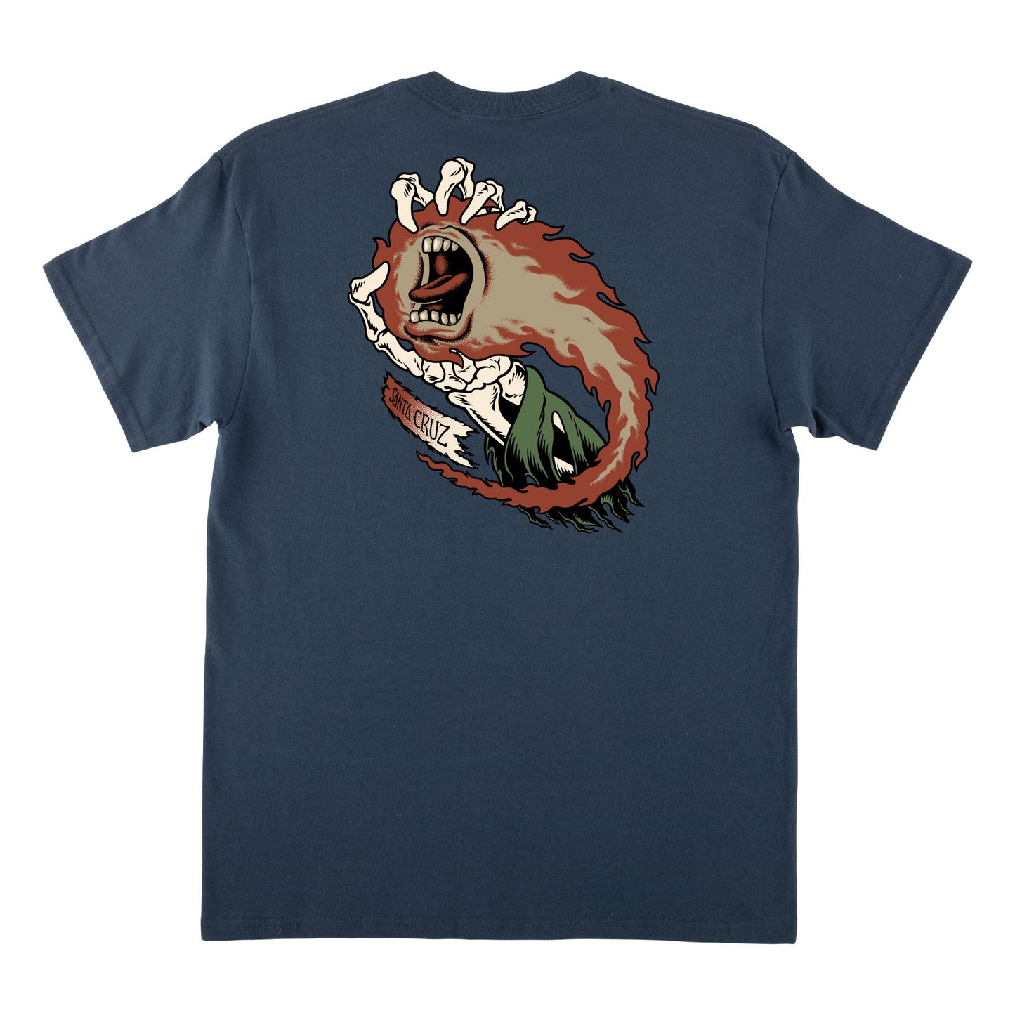 O'Brien Screaming Reaper S/S Heavyweight T-Shirt Blue Dusk Santa Cruz
