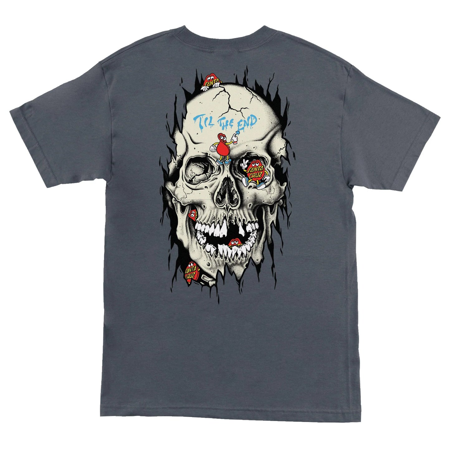 Dot Dudes Heavyweight T-Shirt Charcoal Santa Cruz
