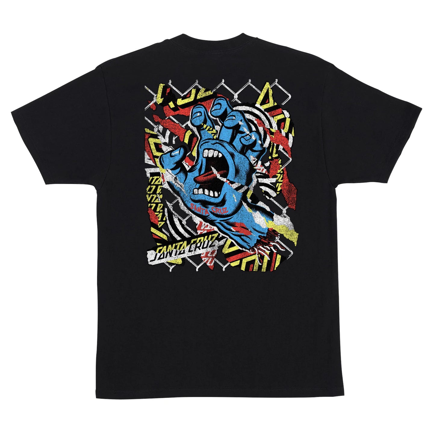 Damaged Hand Heavyweight T-Shirt Vintage Black Santa Cruz