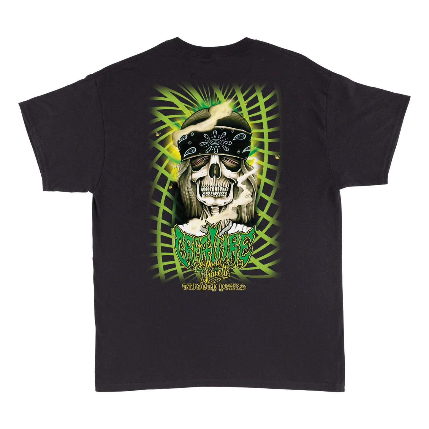 Gravette Hippie Skull Creature Pocket T-Shirt (Black)