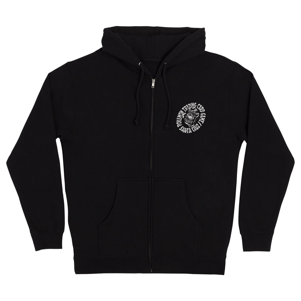 Pokémon TCG Hand Zip Hooded Heavyweight Sweatshirt Santa Cruz - Black