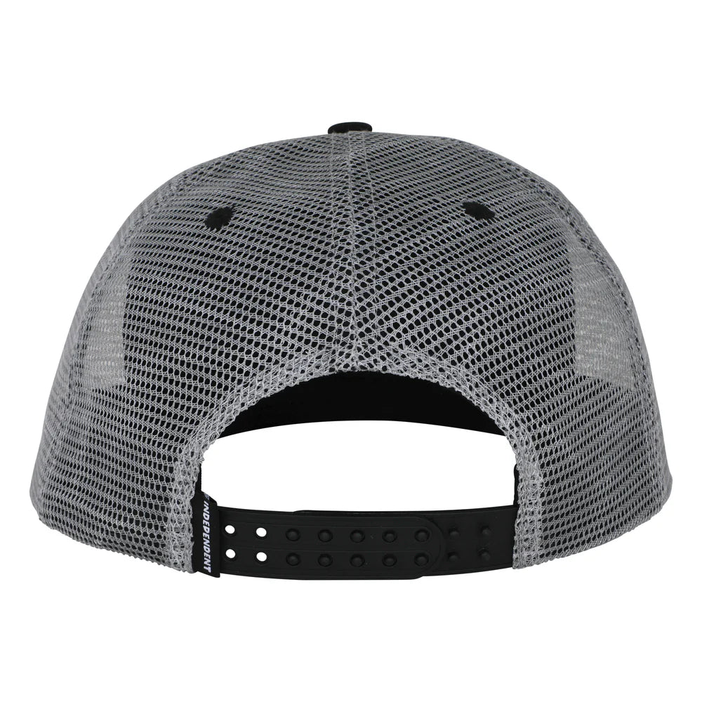 Independent Rhino Mesh Trucker Unstructured Hat (Black/Grey)
