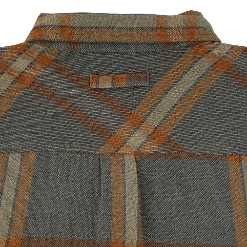 Classic Mens Santa Cruz Longsleeve Flannel Shirt - Natural Plaid