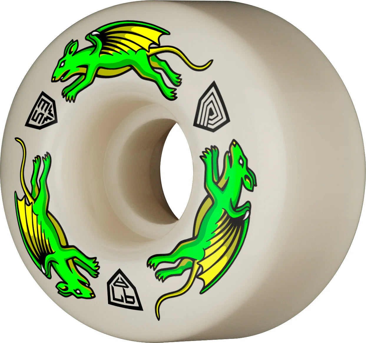 Powell Peralta Nano Rats 97A - AV4 Asymmetrical Shape - Medium Ride Patch - 53mm x 34mm 97A AV4 Skateboard Wheels 4pk