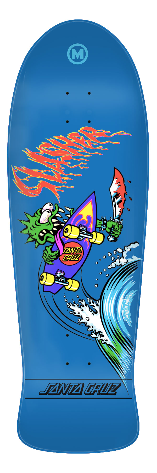 サンタクルーズ　Meek OG Slasher Reissueスケートボード Santa Cruz Meek OG Slasher Reissue Skateboard Deck (Blue Dip