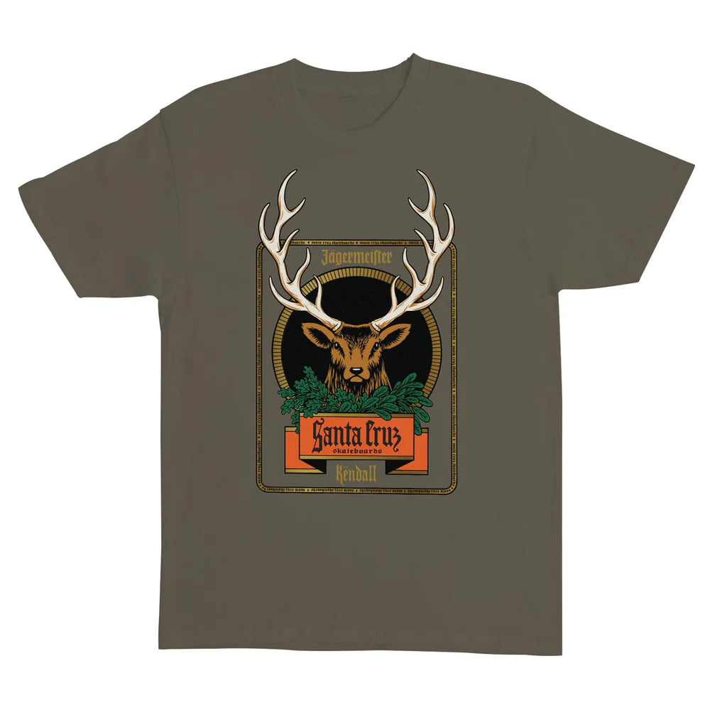 Jßgermeister Kendall Deer Mens Santa Cruz T-Shirt (Olive)