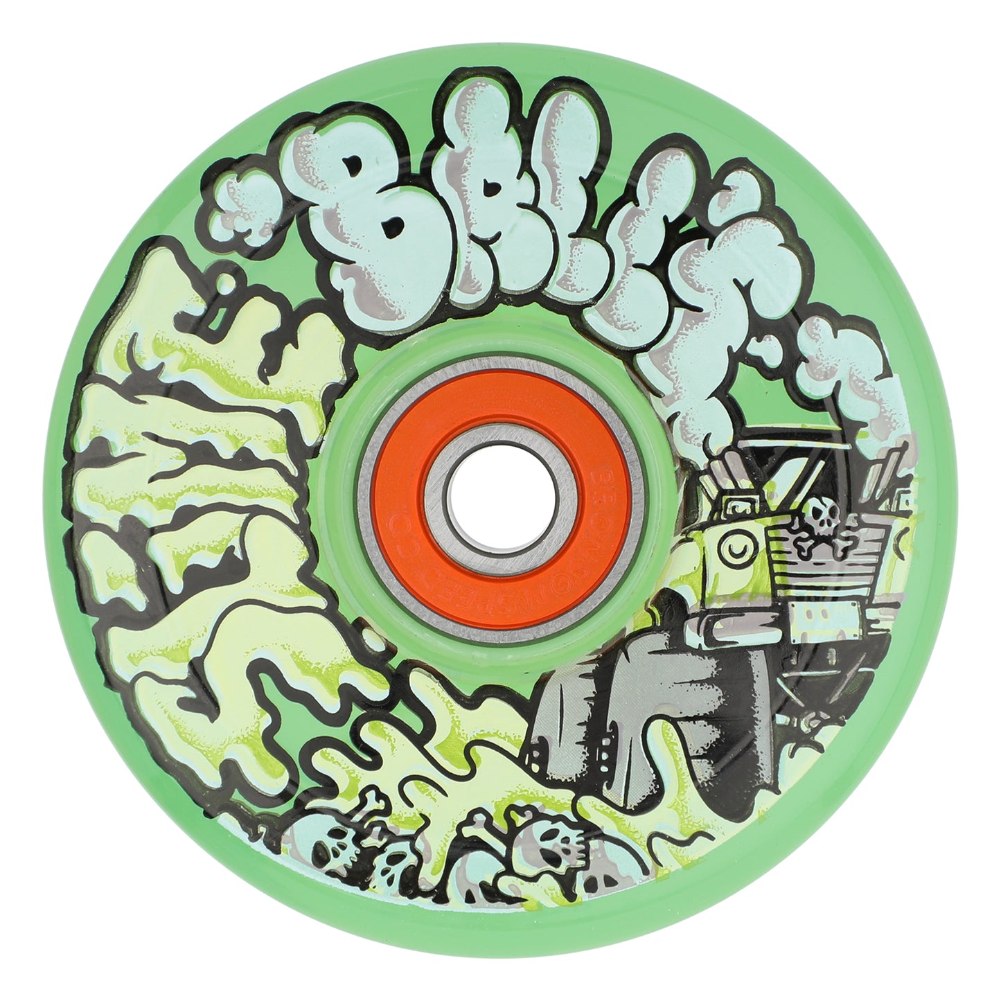 66mm Accelerator Light Ups OG Slime Transparent Green 78a Slime Balls Wheels