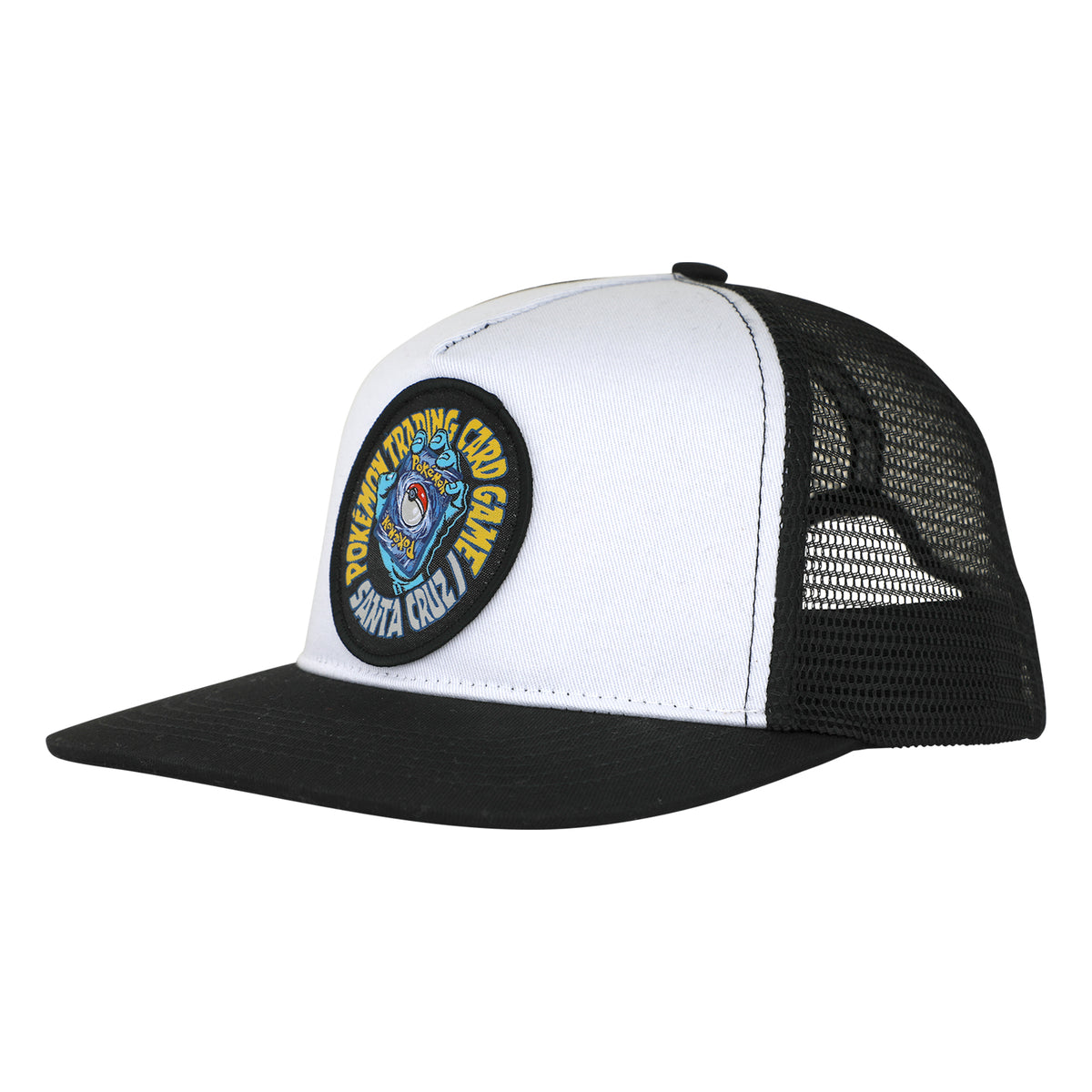 Pokémon TCG Hand Mesh Trucker Structured "YOUTH" Hat White/Black OS Santa Cruz