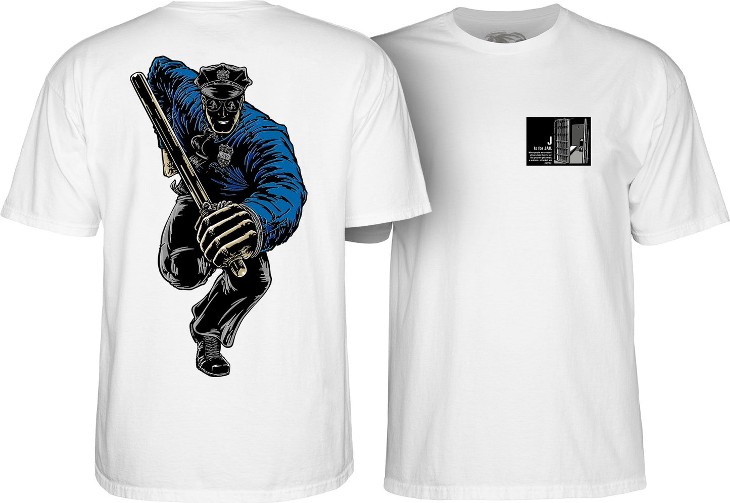 Powell Peralta Chris Senn Cop T-Shirt (Available in 4 Colors) Rad