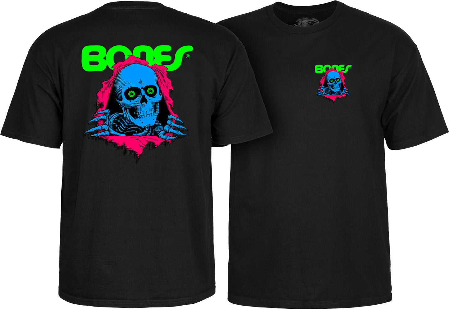 Powell Peralta Ripper T-Shirt - Blacklight - (Black)