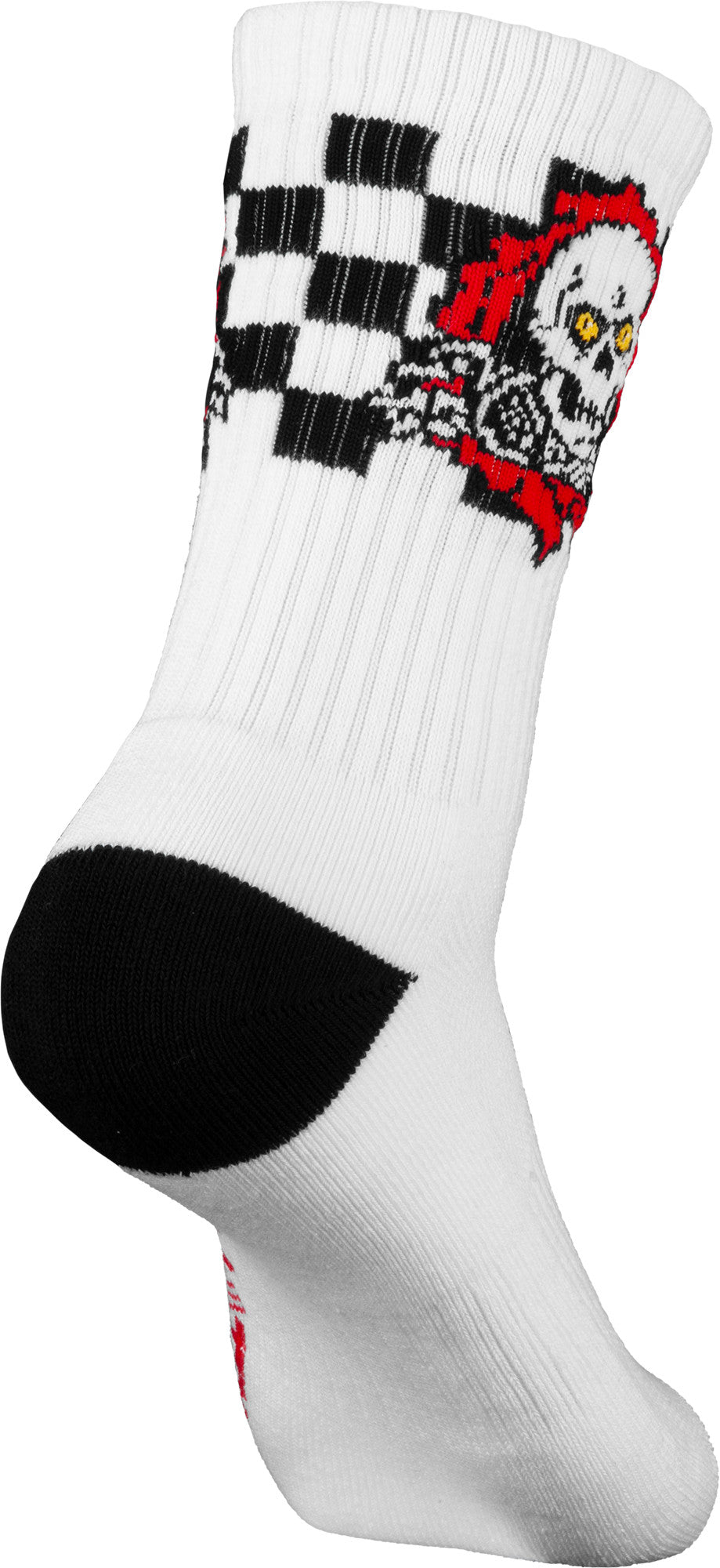Powell Peralta Ripper Cotton Socks Checker Stripes Red/Black