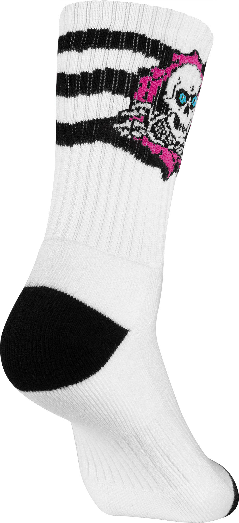 Powell Peralta Ripper Cotton Socks Stripes Pink/Black/White