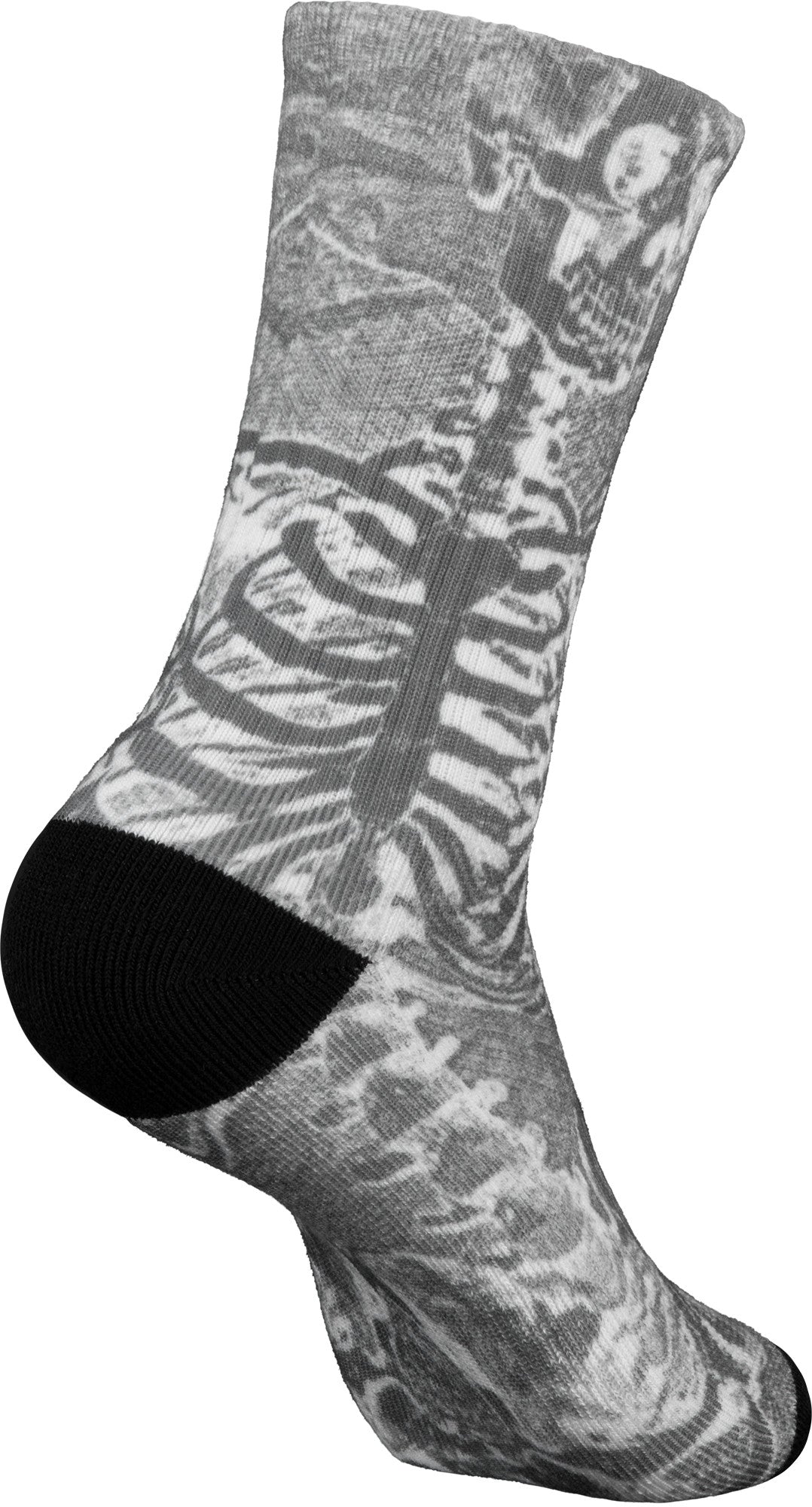Powell Peralta SAS Skeleton Poly Blend Socks Charcoal