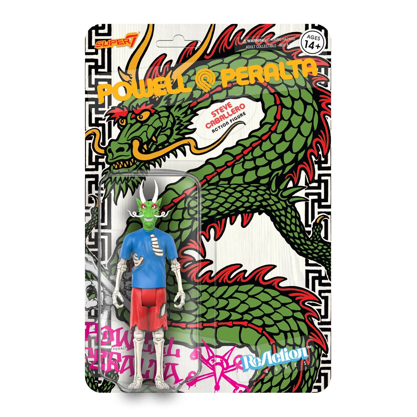 Super7 Powell Peralta Wave 3 Steve Caballero ReAction Figure