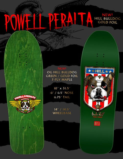 Powell Peralta OG Frankie Hill Bulldog 7-Ply Maple Skateboard Deck