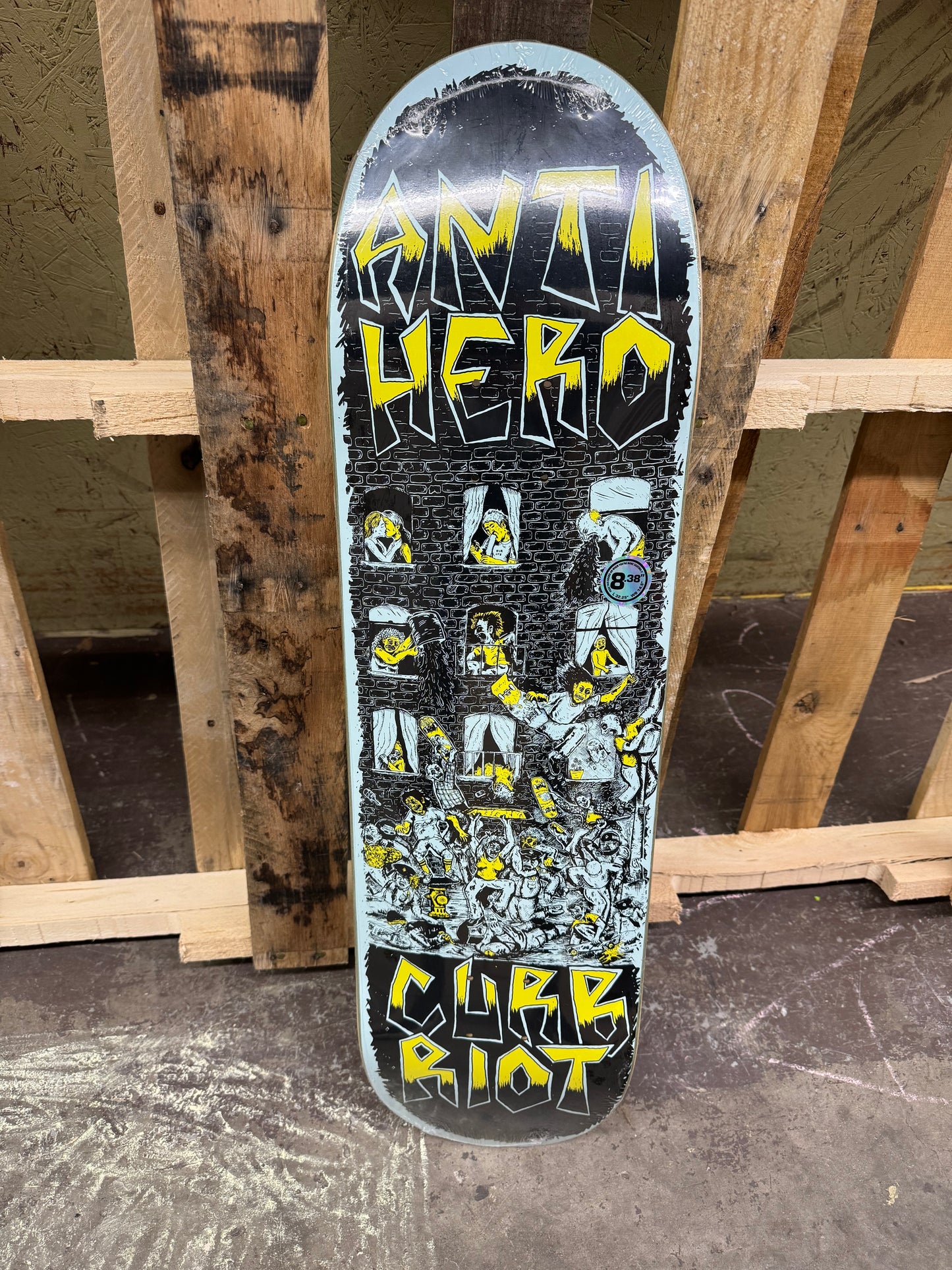Anti Hero Curb Riot 8.38” skateboard Deck warehouse find
