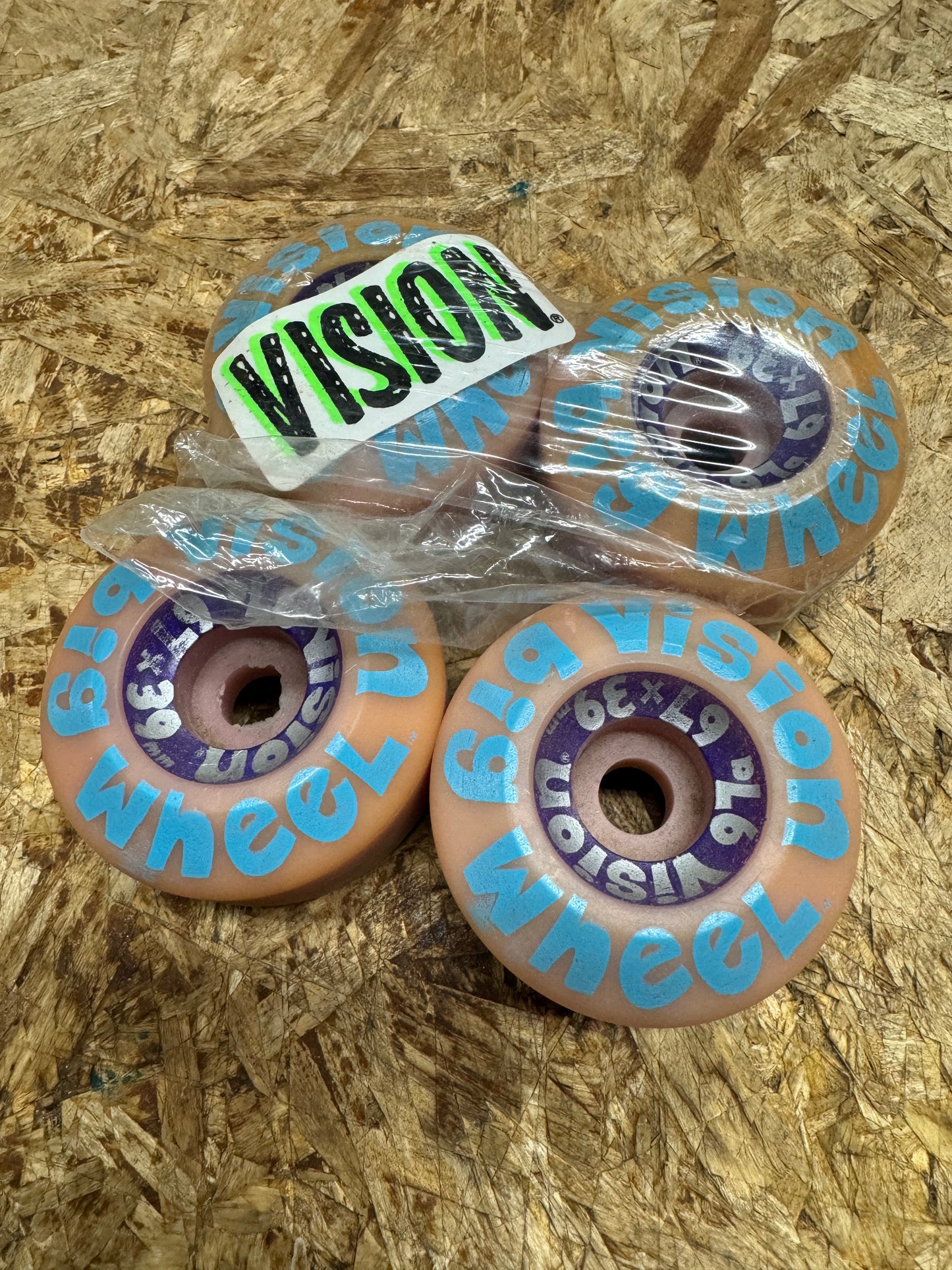**Warehouse Find** NOS Vintage Vision Big Wheel Skateboard Wheels Old School 67mm 97a