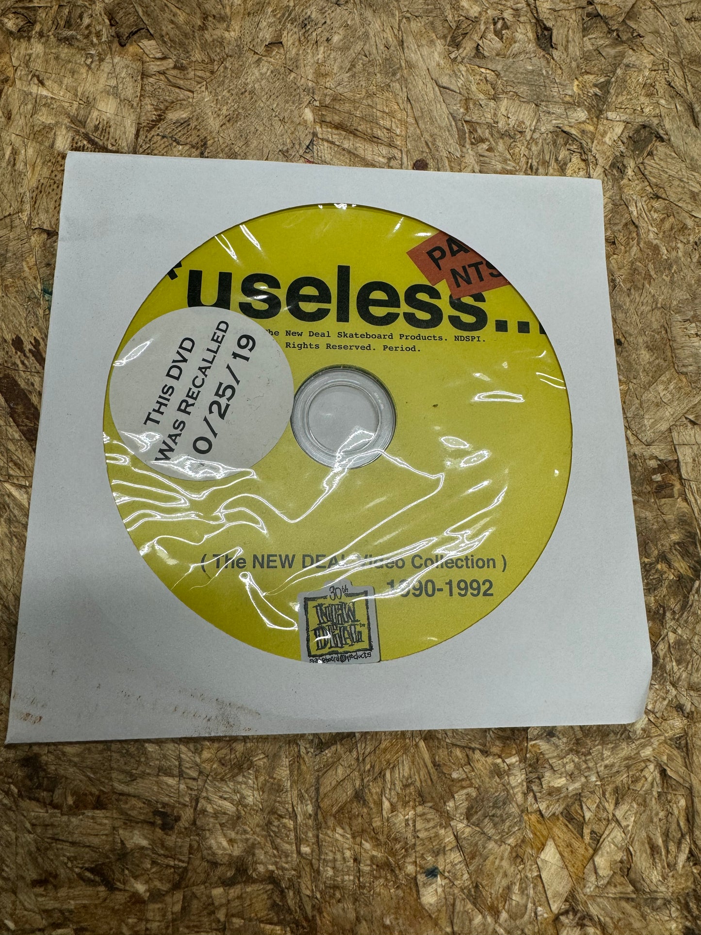 **Warehouse Find** New Deal Useless Wooden Toys Old School Skateboard DVD **Misprint**