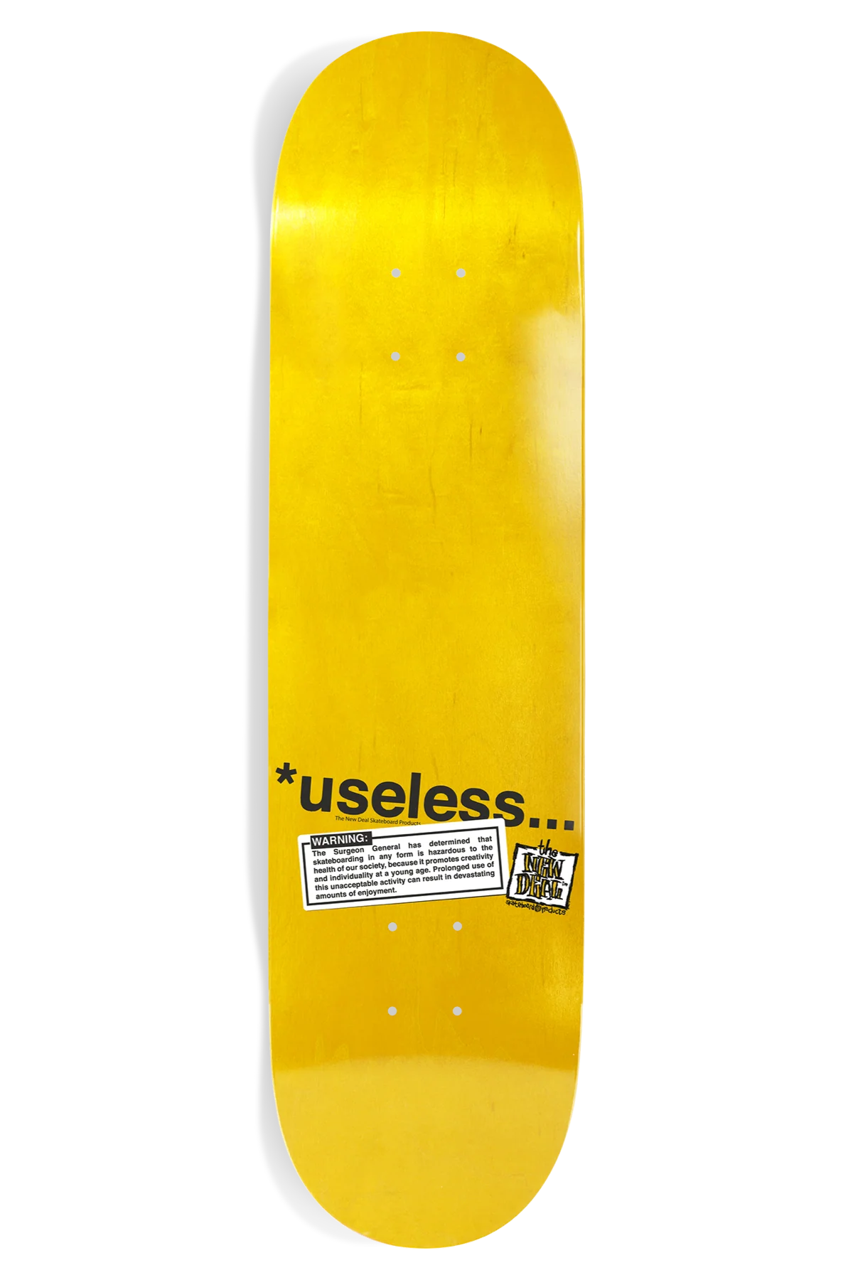 New Deal Useless Wooden Toys PAL Popsicle Skateboard Deck - 8.25"
