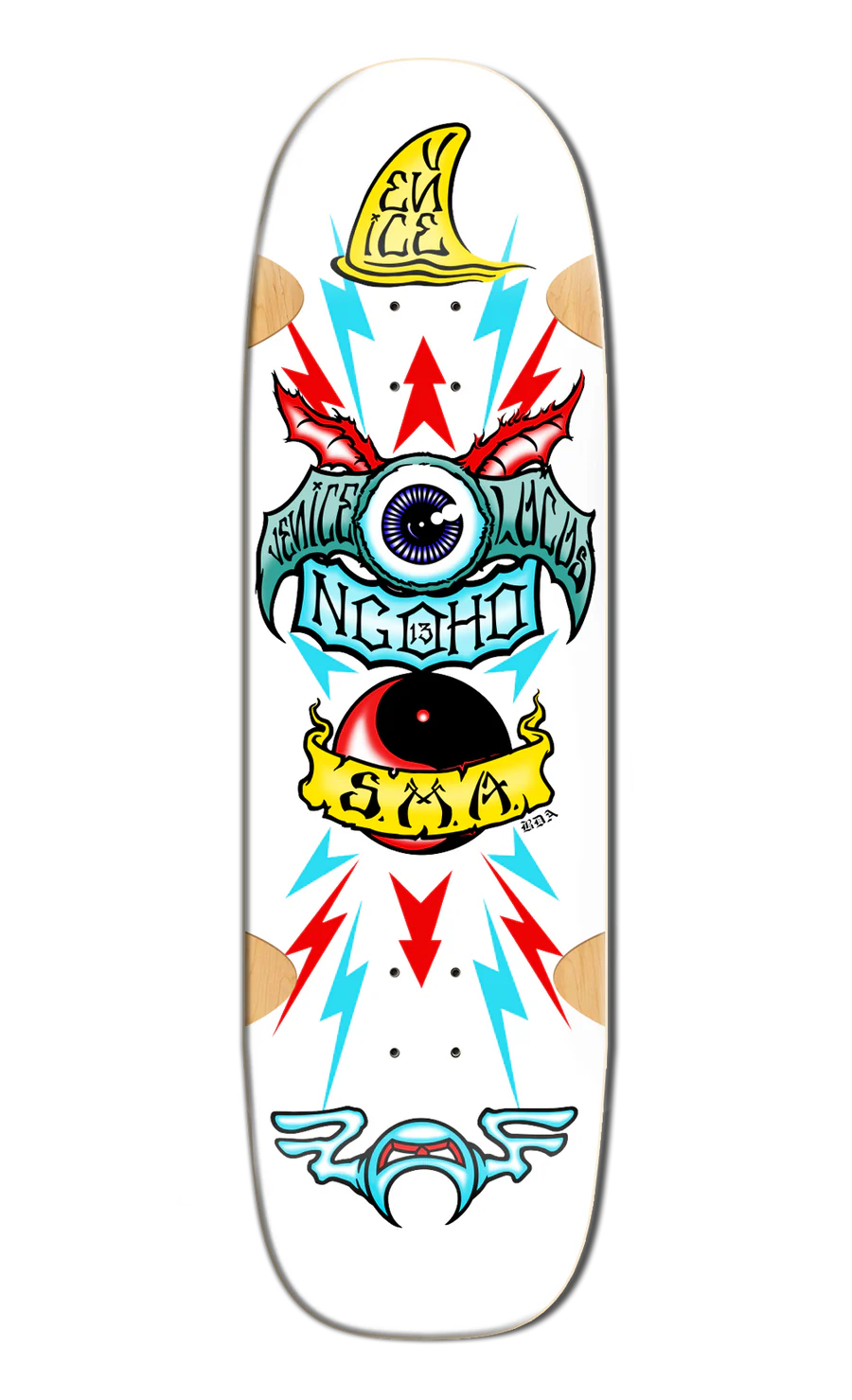 Old School SMA Wes Humpston PAT NGOHO Series Skateboard Deck (White Formica)