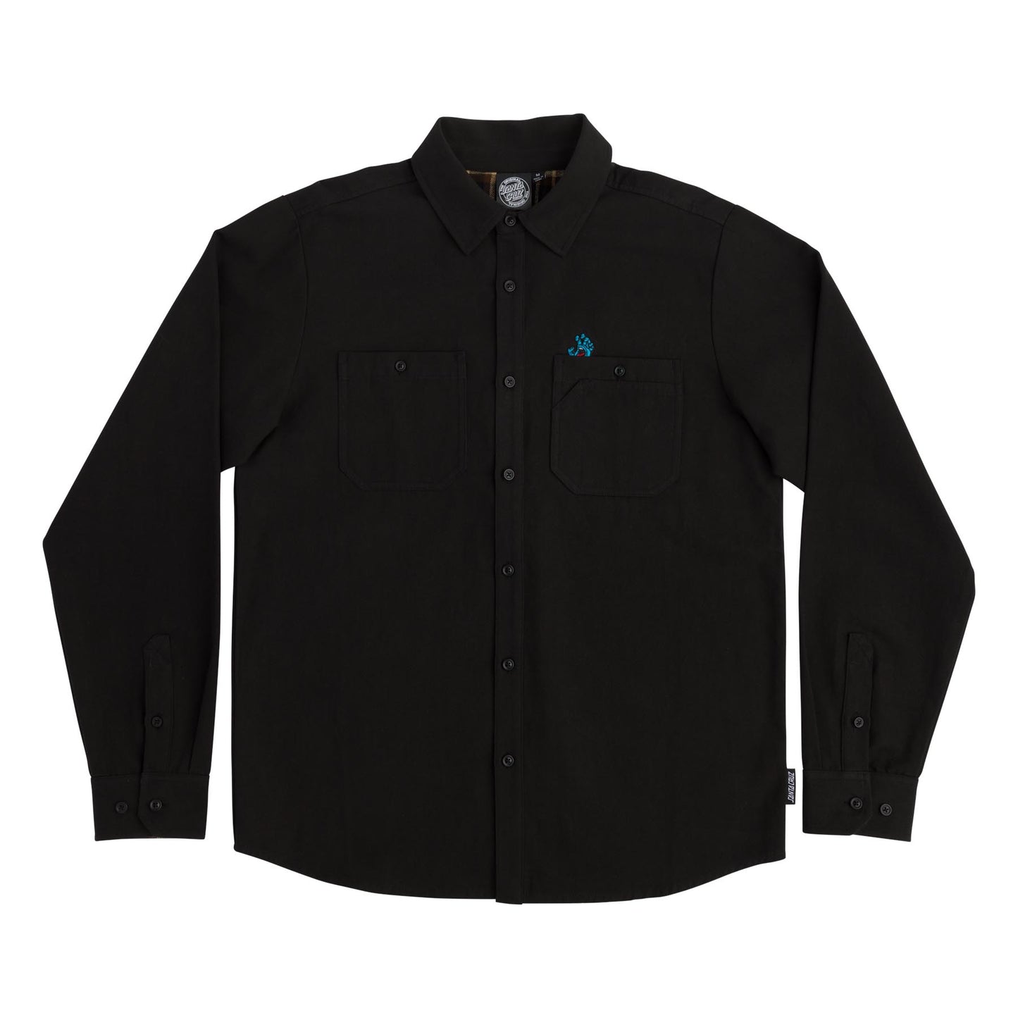 Santa Cruz - Screaming Hand Utility L/S Button Up Top Black - Mens