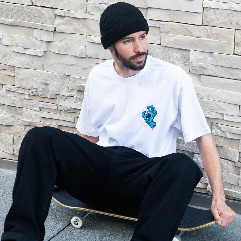 Screaming Hand Mens Santa Cruz T-Shirt (White)