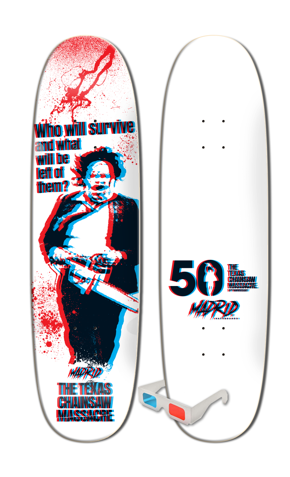 Texas Chainsaw Massacre Madrid Survive 3D Survive Hybrid Combi Shape 32.5" x 8.625 "