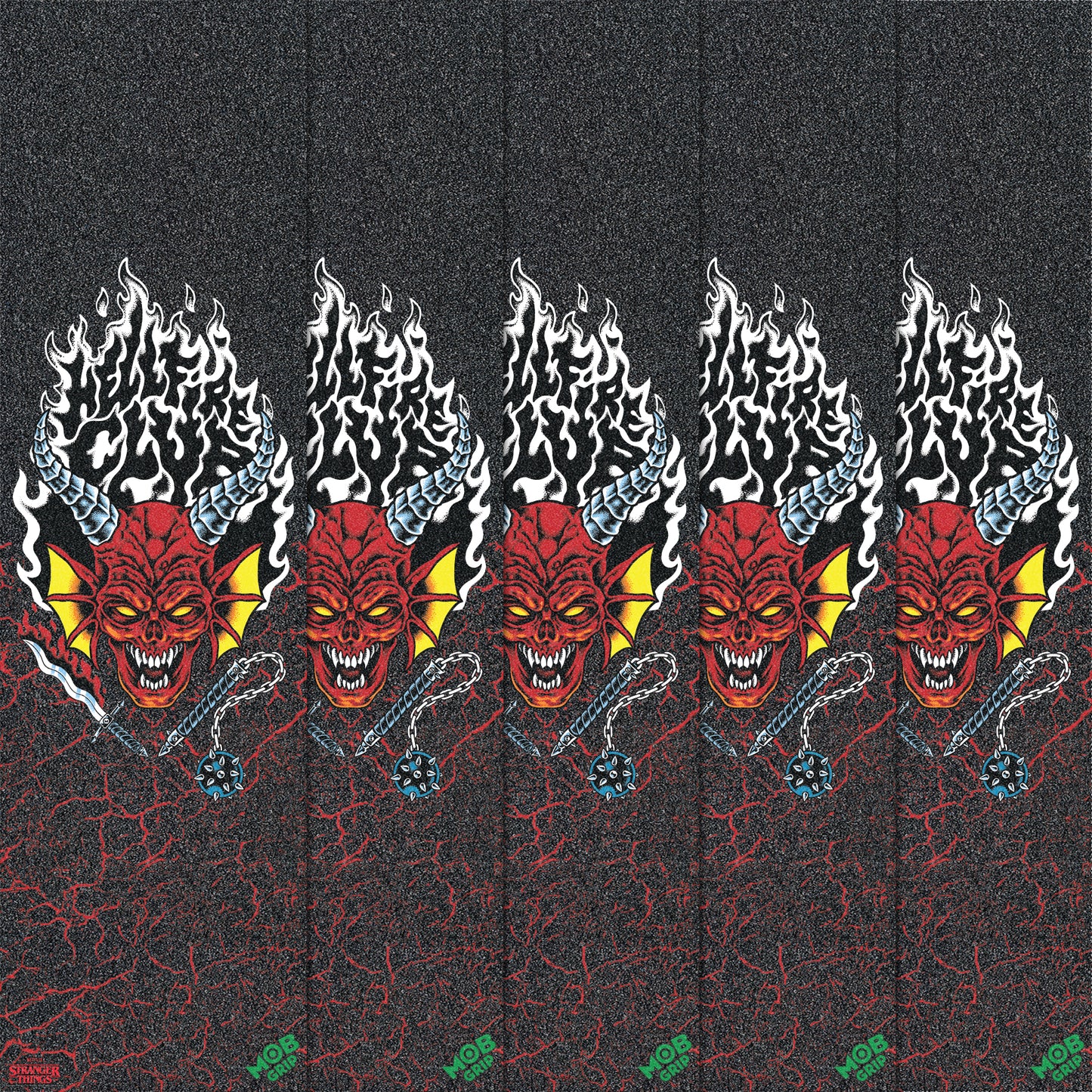 9in Stranger Things Hellfire Club Mob Skateboard Griptape (1 Sheet)