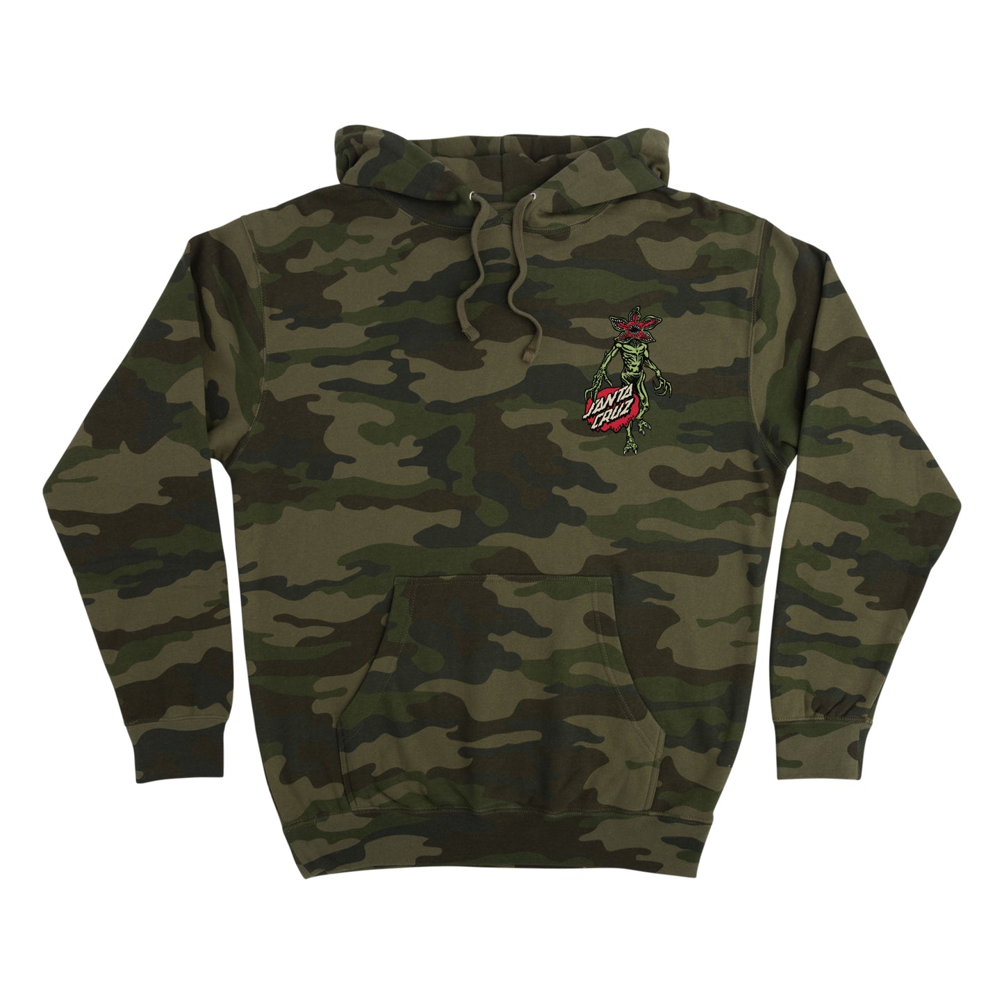 Stranger Things Demogorgon Dot Mens Santa Cruz Hoodie (Camo)