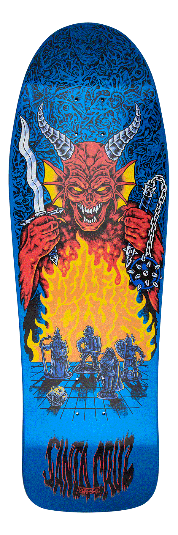 10.07in Stranger Things Knox Hellfire Pit Santa Cruz Skateboard Deck