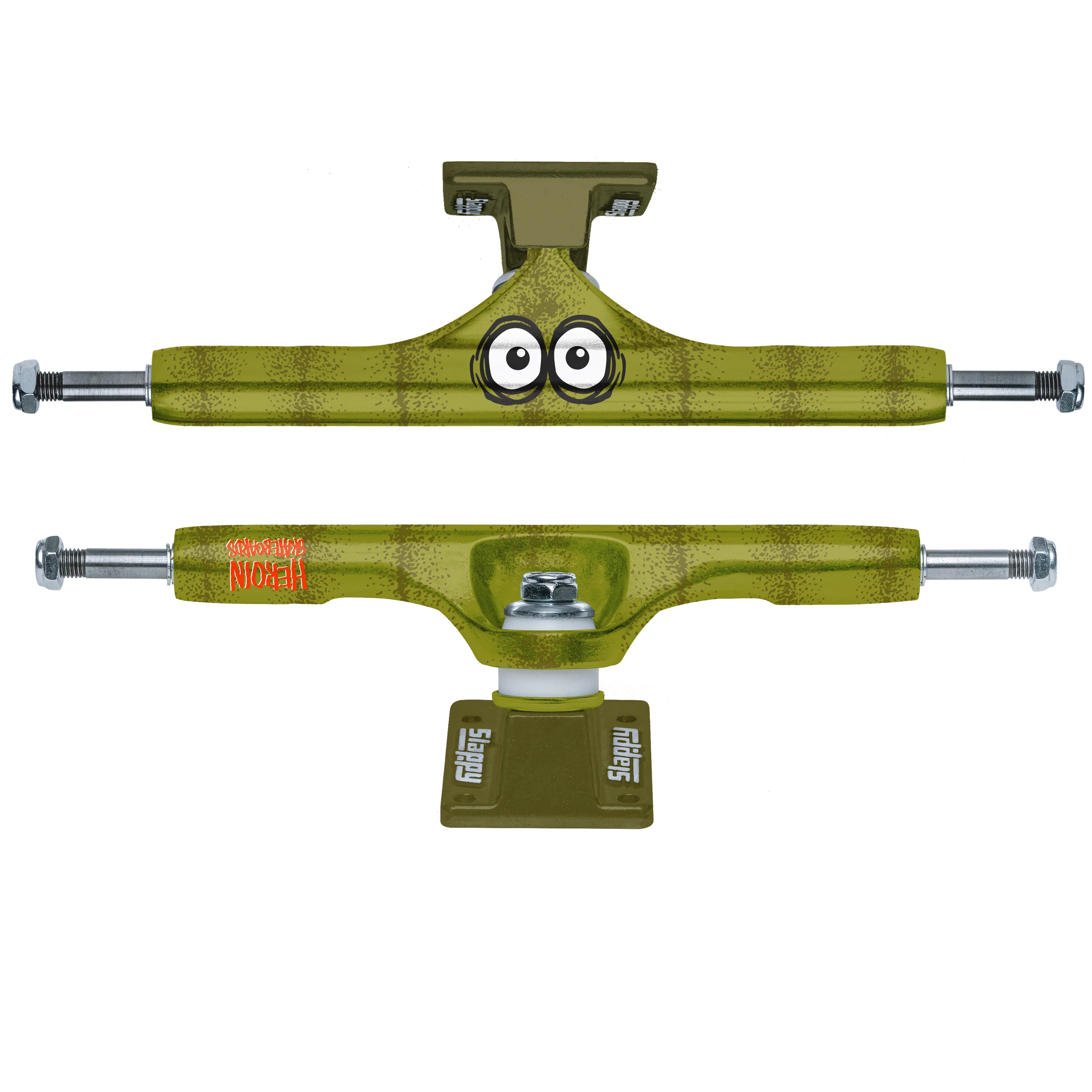 Slappy X Heroin Skateboard Trucks ST1 Hollow Pickle Green 9.5 Slappy X Heroin Skateboard Trucks ST1 Hollow Pickle Green 9.5