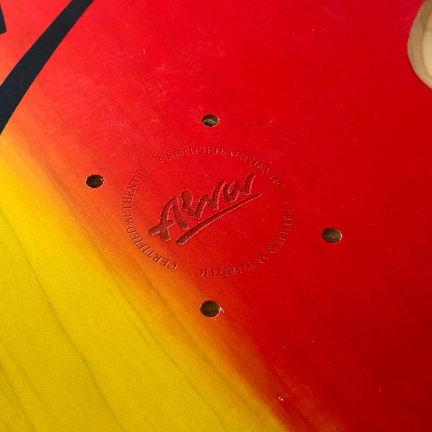 ALVA TRI-LOGO PIG SKATEBOARD DECK - FRUIT FADE