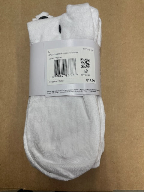 Nike Everyday Lightweight Crew Socks - 3 Pack/Large - (White)