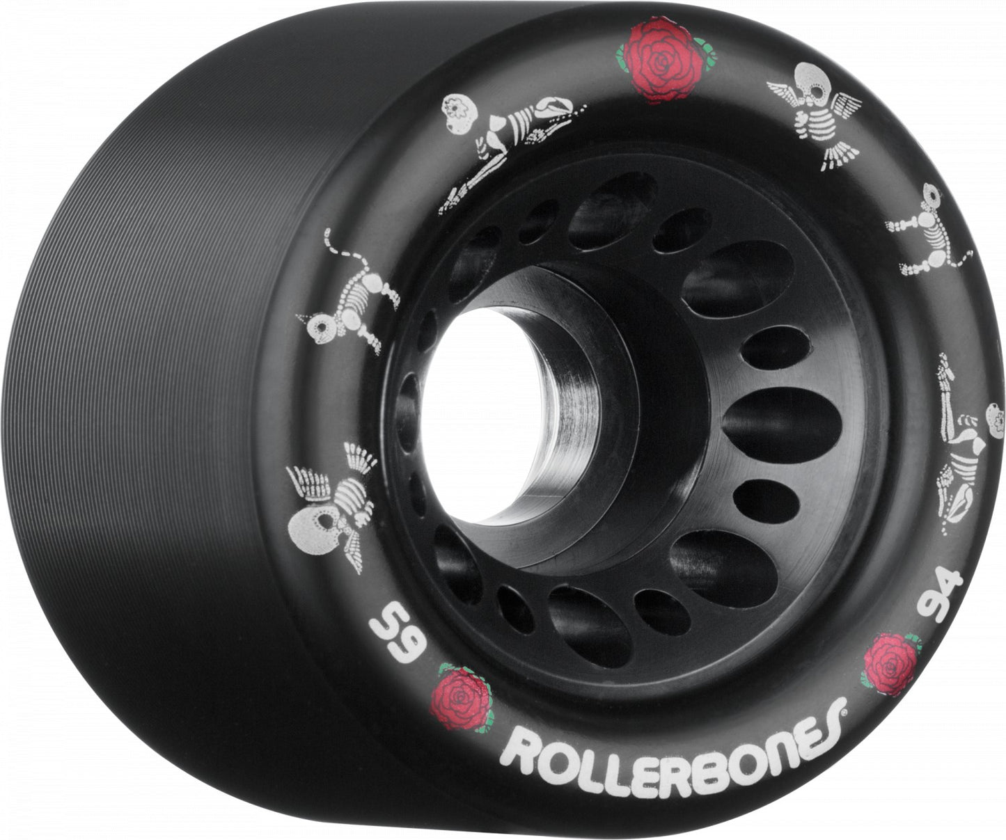 Rollerbones Pet Day of the Dead Speed Wheels 59mm x 94a Black 4 Pk