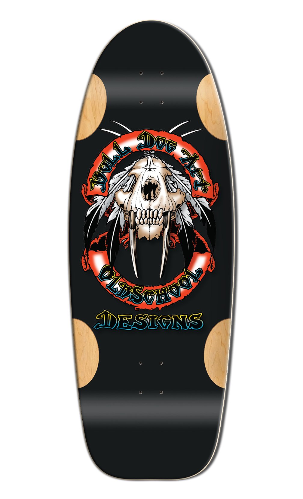 Bull Dog Designs Wes Humpston Sabertooth Skateboard Deck BLACK FORMICA 33"x 11.875"x WB 18.5"