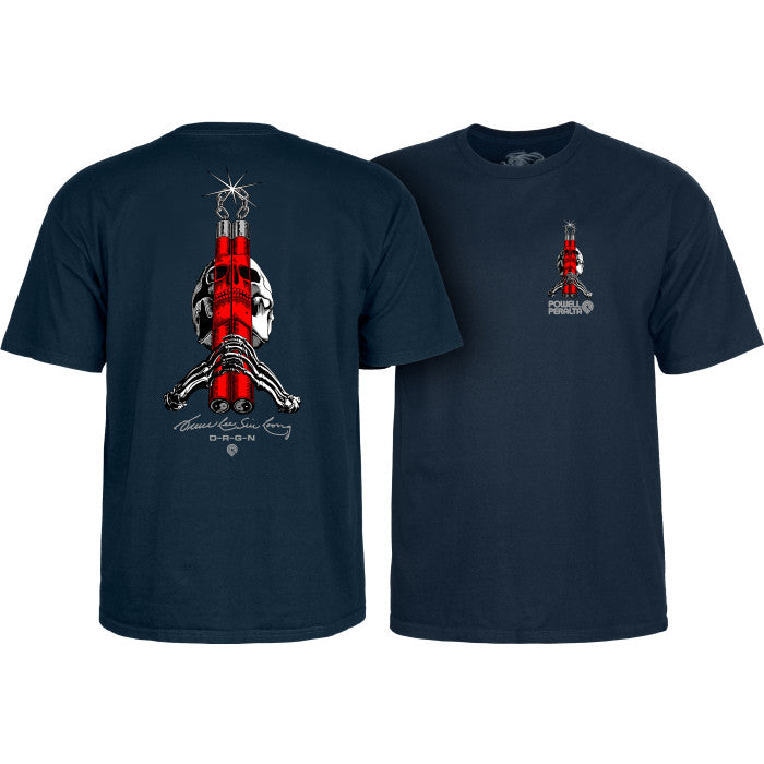 Powell Peralta Skull & Nunchucks Bruce Lee Collab T-shirt - Navy