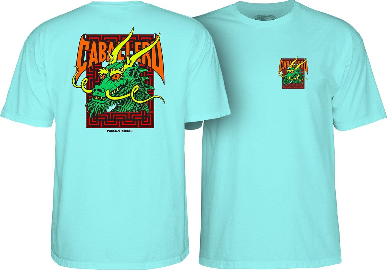 Powell Peralta Old School Caballero Street Dragon T-Shirt (Celadon Blue)