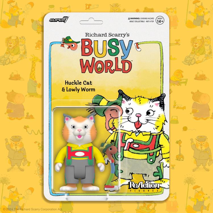 Super7 Richard Scarry Busy World ReAction Wave 1 Huckle Cat