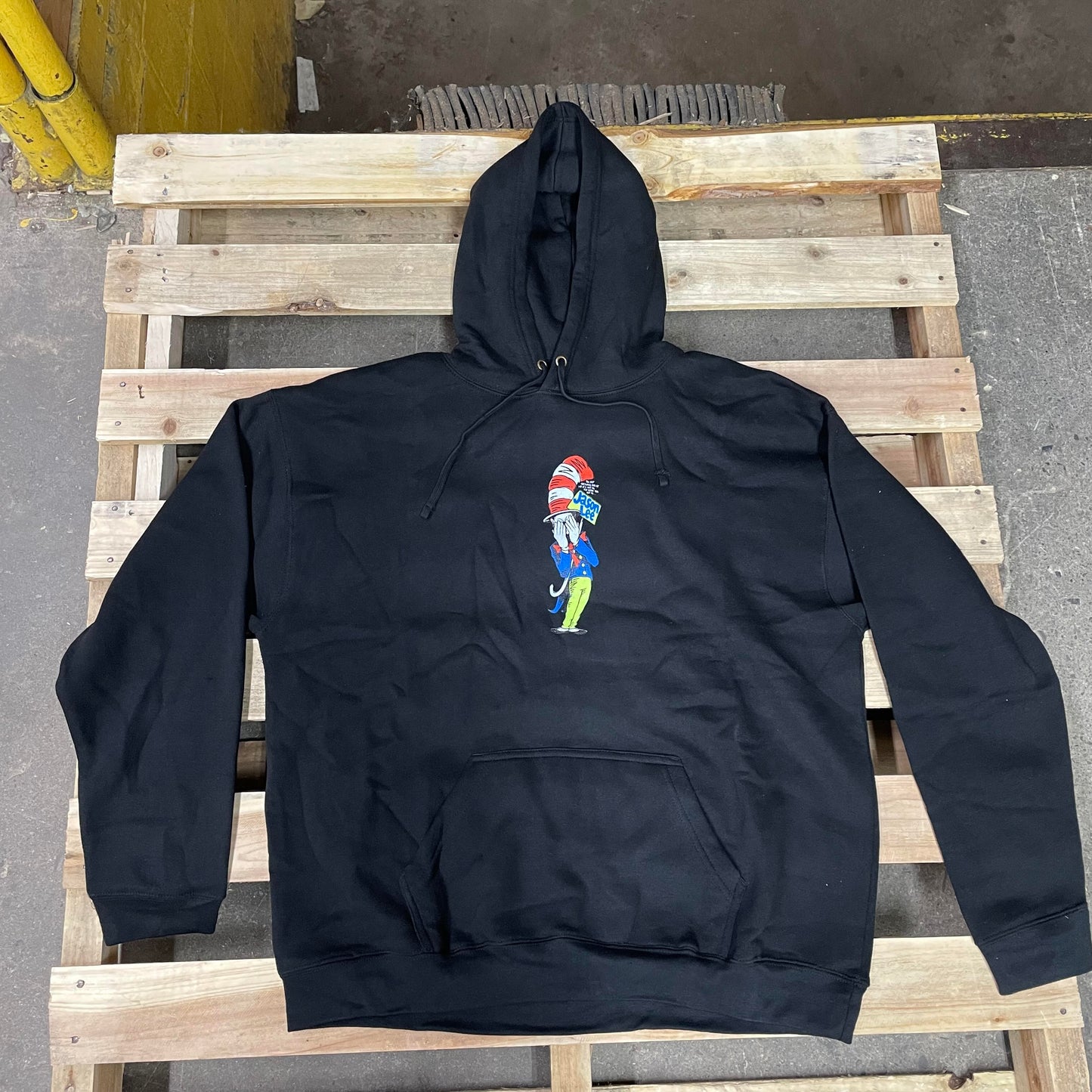 Prime x Jason Lee Cat in The Hat Hoodie - Hand Screened (BLACK)