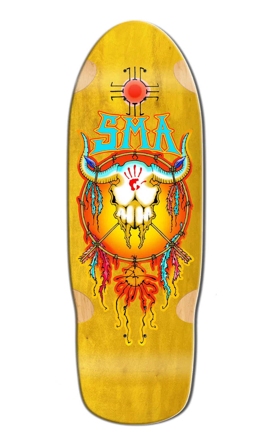 Old School SMA Wes Humpston Dream Catcher Series Skateboard Deck (Yellow Stain)