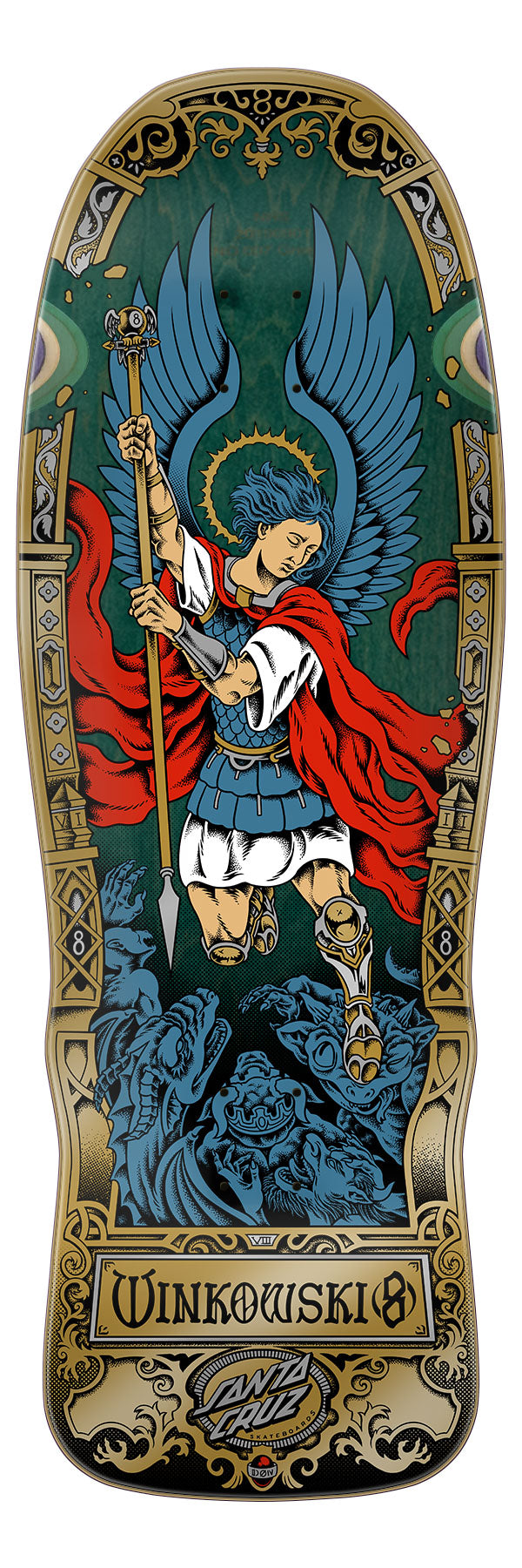 10.35in Winkowski Archangel Shaped Santa Cruz Skateboard Deck