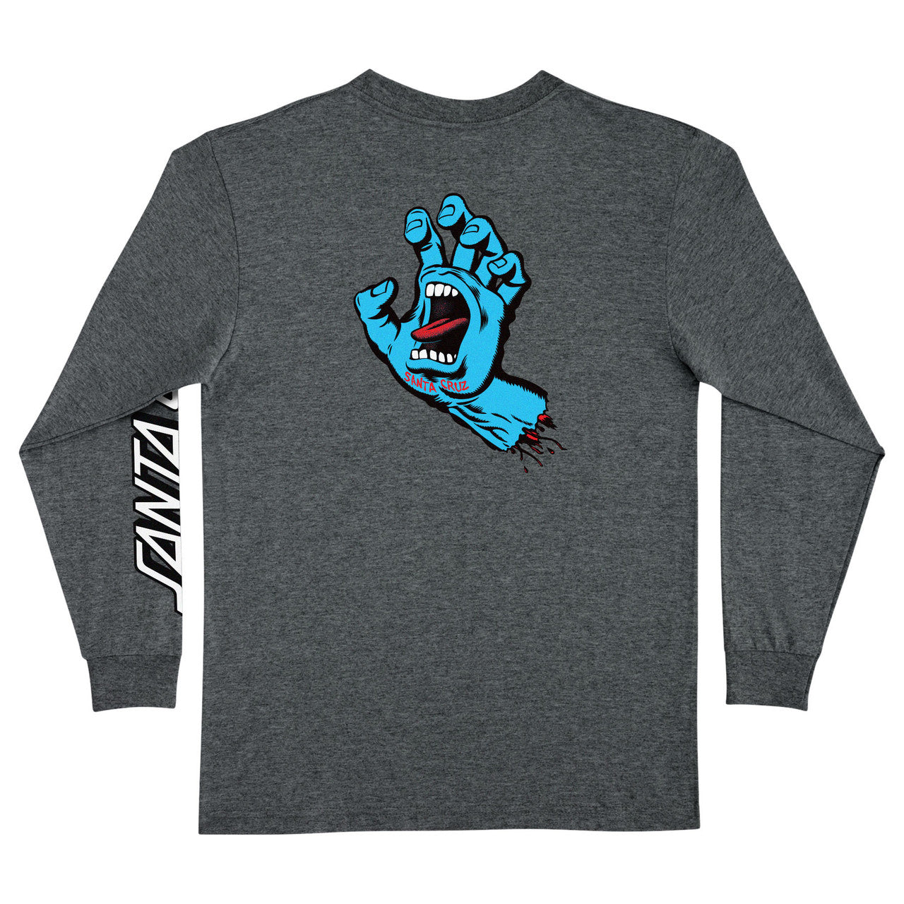 Screaming Hand L/S Heavyweight T-Shirt Dk Hthr Mens Santa Cruz