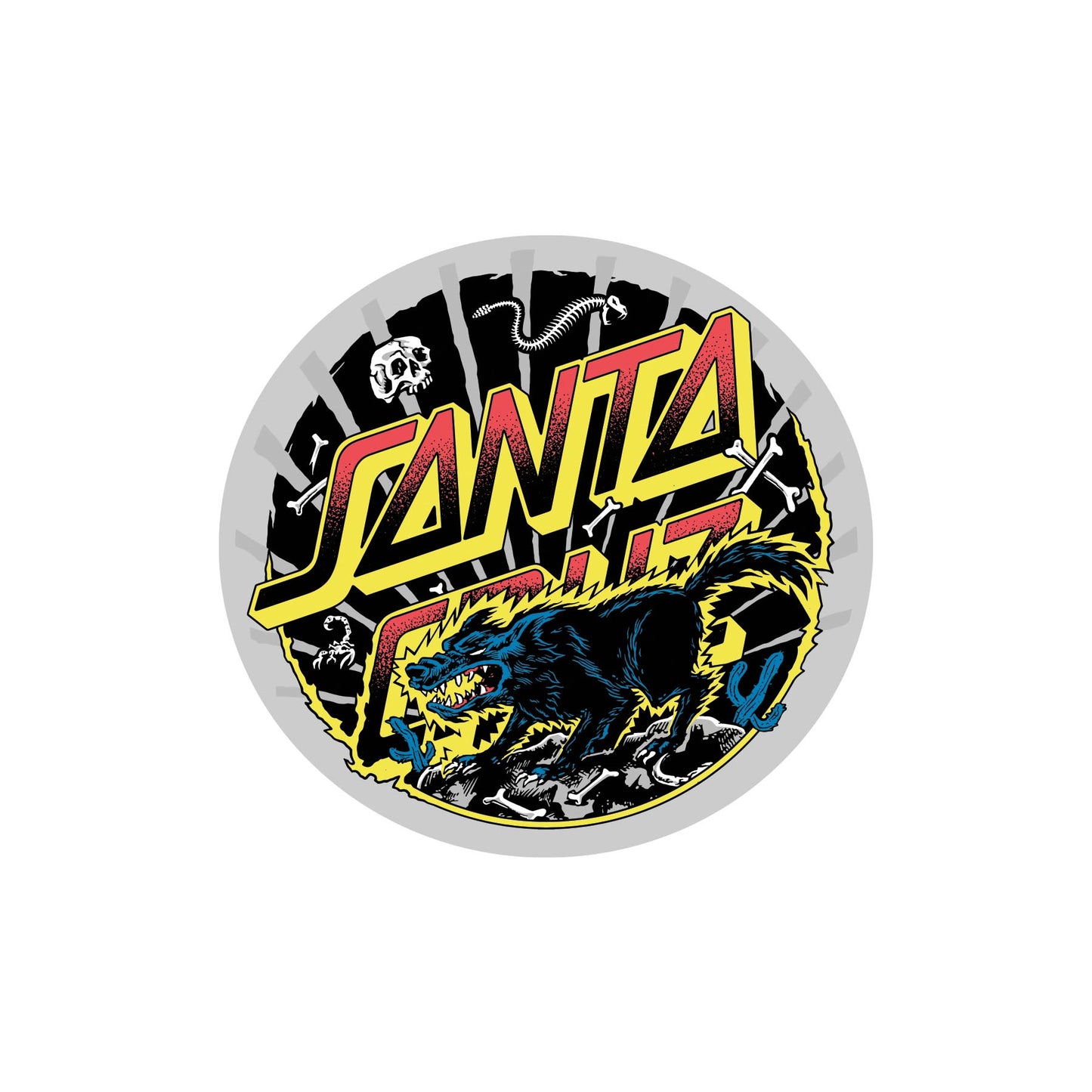 Kendall Wolf Dot Clear Mylar Sticker 4 in x 3.75